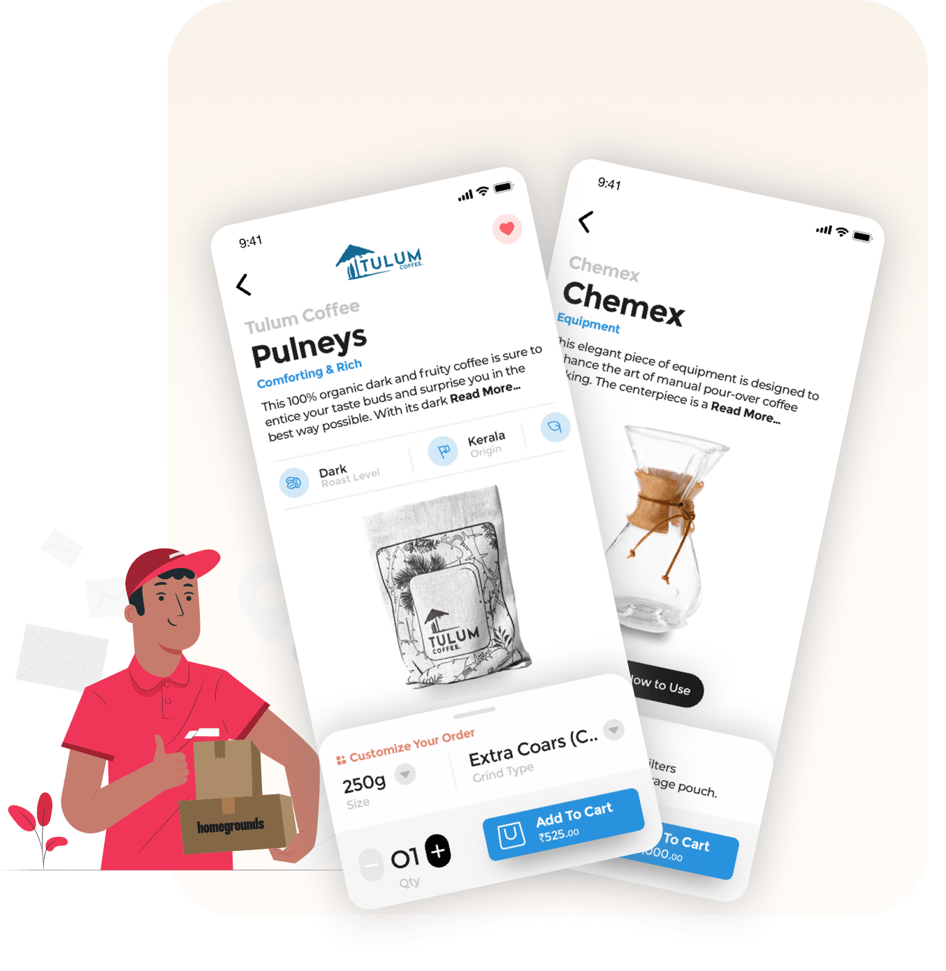 BEANS & EQUIPMENT HOME DELIVERED